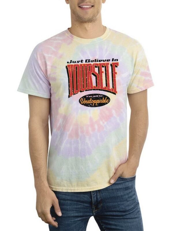 Believe In Yourself Grunge Tie Dye Tee -Image by Shutterstock - Image 9