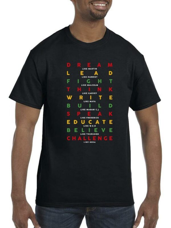 Dream, Lead, Educate Believe T-shirt -SmartPrintsInk Designs - Image 2