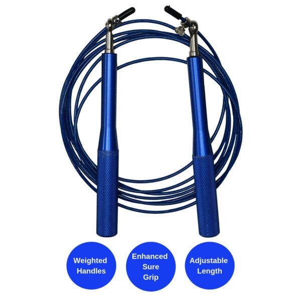 Weighted Jump Rope with Adjustable Steel Wire Cable - Image 5