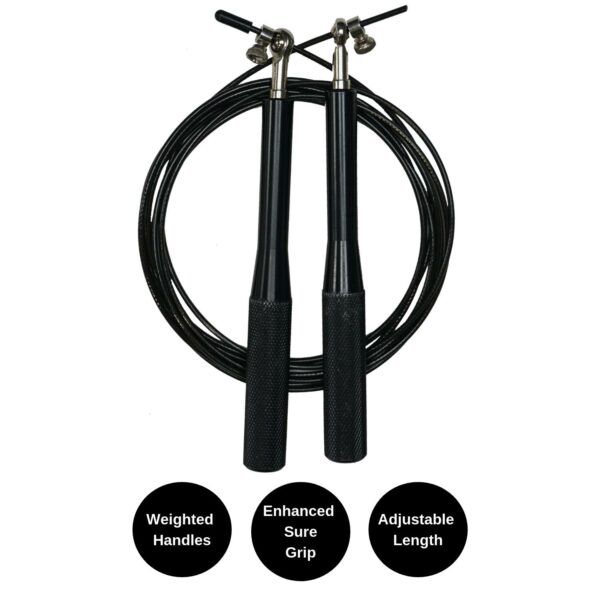 Weighted Jump Rope with Adjustable Steel Wire Cable - Image 7