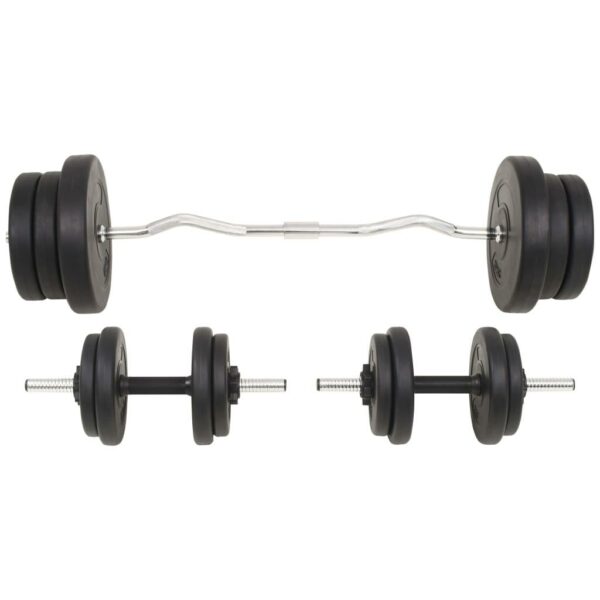 vidaXL Barbell and Dumbbell Set 132.3 lb - Image 2