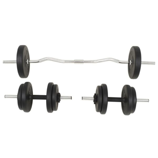 vidaXL Barbell and Dumbbell Set 66.1 lb - Image 2