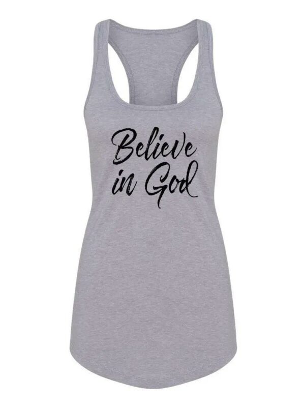 Believe In God Racerback Tank -Image by Shutterstock - Image 2