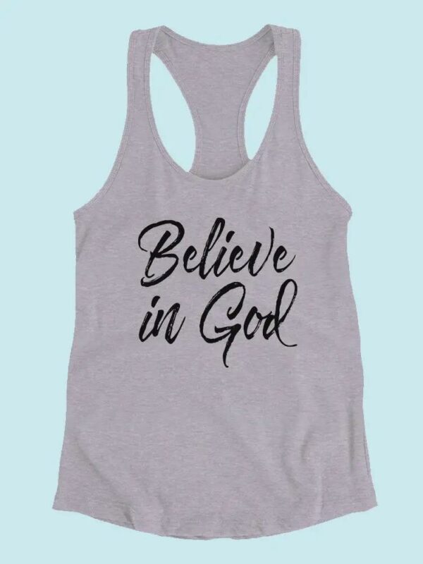 Believe In God Racerback Tank -Image by Shutterstock - Image 3