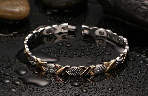 Leaf Gold Best Magnetic Health Bracelet for Women - Image 3