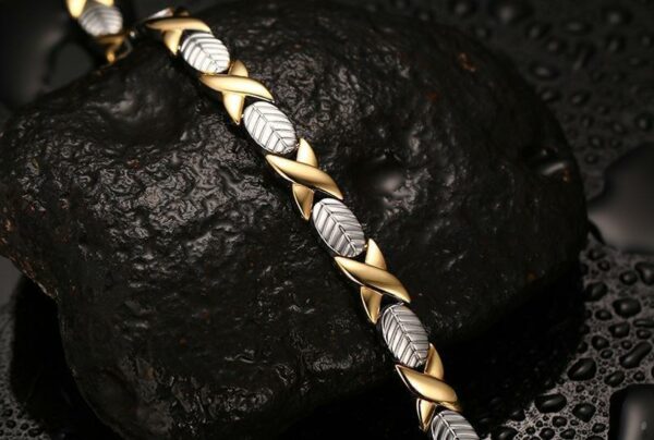 Leaf Gold Best Magnetic Health Bracelet for Women - Image 4