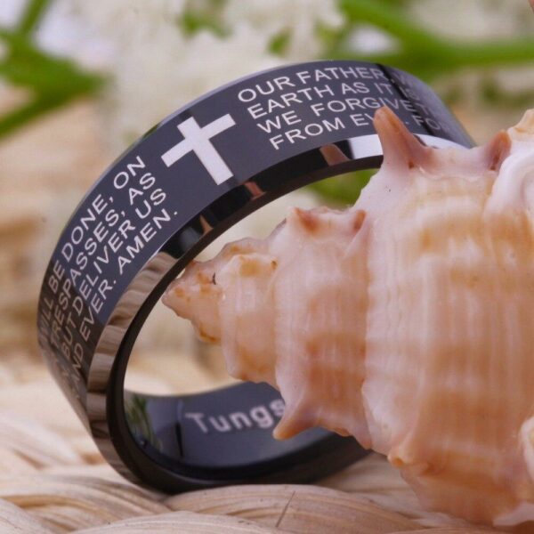 Tungsten Religious Ring - Image 2